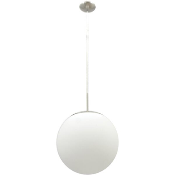 Suspensão GLOBAL 1xE27 Alt.Reg.xD.25cm níquel/branco