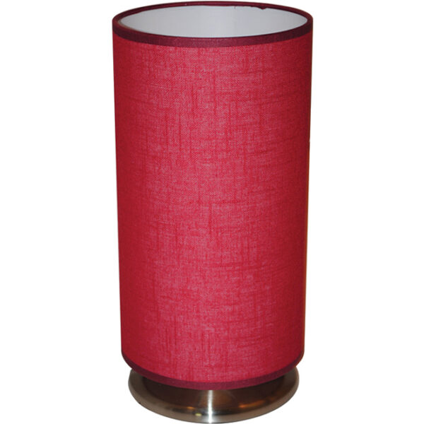 Candeeiro de mesa CAMELOT 1xE27 Alt.30xD.14cm Vermelho/Níquel