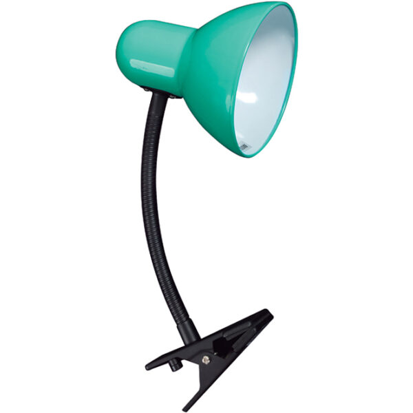 Candeeiro de mesa CLIP com mola 1xE27 C.11,5xL.24xAlt.27cm verde