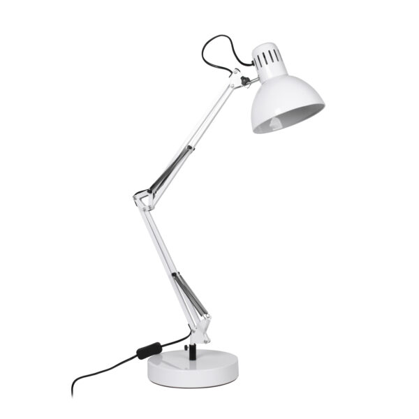 Candeeiro de mesa ARQUITECT articulado 1xE27 C.20xL.50xAlt.Reg.cm Branco