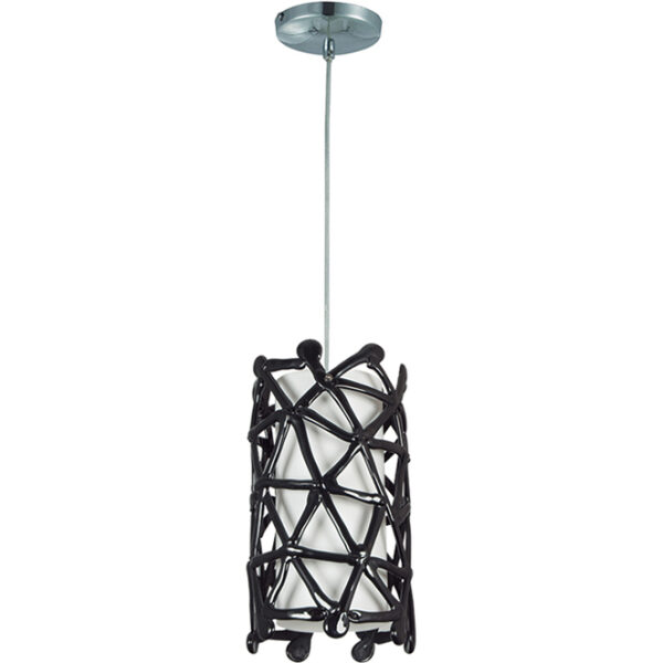 Suspensão OLINDA 1xE27 Alt.Reg.xD.18cm Preto