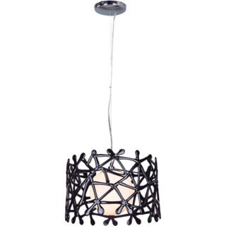 Suspensão OLINDA 1xE27 Alt.Reg.xD.40cm Preto