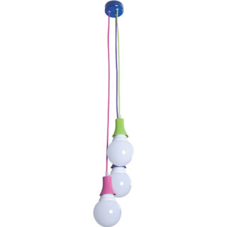 Suspensão ARCO-IRIS 3xE27 Alt.Reg. Multicores