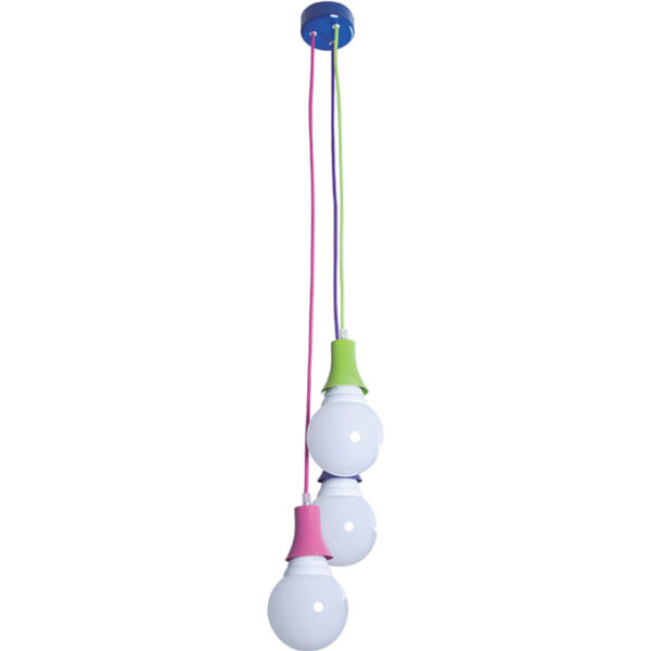 Suspensão ARCO-IRIS 3xE27 Alt.Reg. Multicores