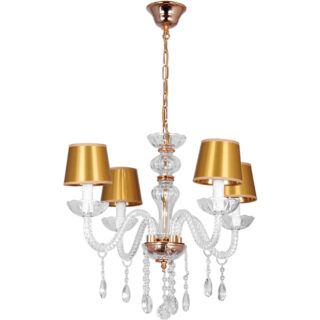 Candeeiro de tecto ADELINA 4xE14 Alt.Reg.xD.40cm Dourado
