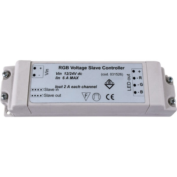 Controlador LED RGB de tensão constante regulável IR branco (slave)