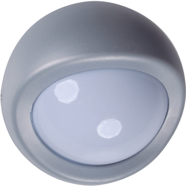 Aplique EUFRATES IP44 1xE27 L.12xD.19cm Alumínio + Policarbonato (PC) Cinzento