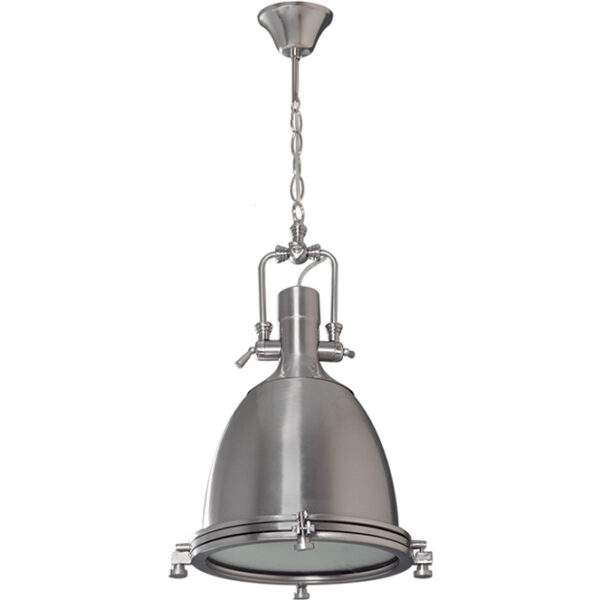 Candeeiro de tecto GABOR 1xE27 Alt.Reg.xD.35cm Níquel