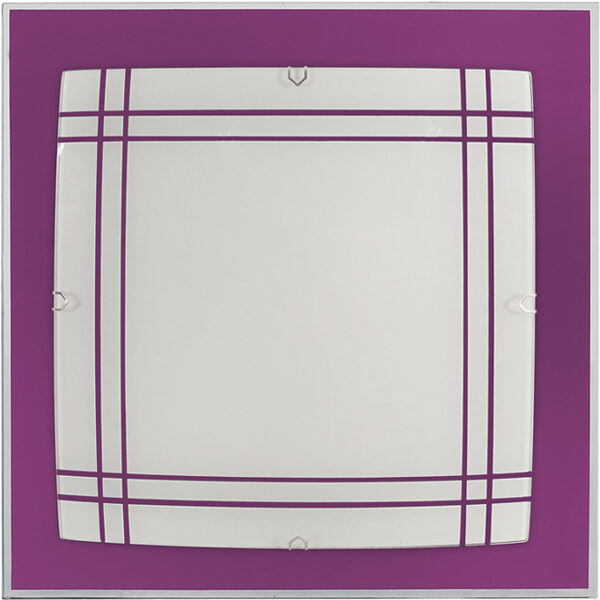Plafond AMET 2xE27 C.30xL.30xAlt.6cm Beringela