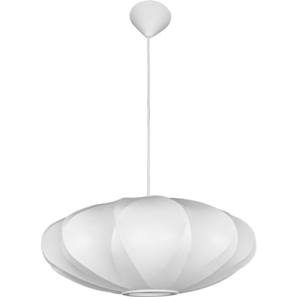 Suspensão FABIANA 1xE27 Alt.Reg.xD.50cm branco