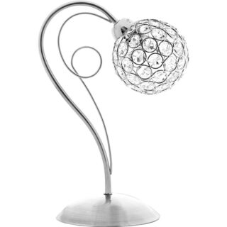 Candeeiro de mesa KEGAN 1xG9 C.13xL.23xAlt.33cm Cromado