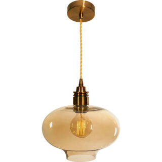 Suspensão MURIEL 1xE27 Alt.Reg.xD.27cm Ambar/Oxidado