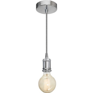 Suspensão TRIPOLI 1xE27 Alt.Reg.xD.10cm Cromado