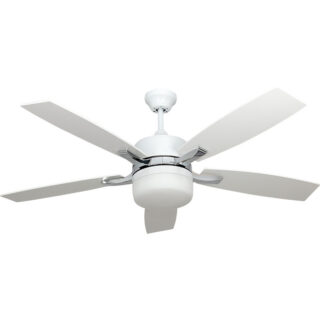 Ventoinha tecto MENFIS 5 palas 2xE27 Alt.46xD.132cm Branco
