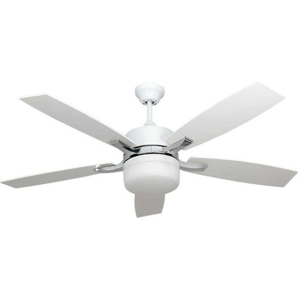 Ventoinha tecto MENFIS 5 palas 2xE27 Alt.46xD.132cm Branco