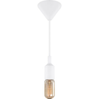 Suspensão COLIBRI 1xE27 Alt.Reg.xD.7cm Branco