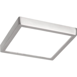 Plafond AMULETO quadrado 1x18W LED 1440lm 4000K 120° C.17xL.17xAlt.2,5cm Cromado