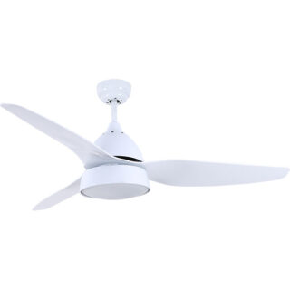 Ventoinha tecto AUTAN 3 palas 2xE27 Alt.42xD.132cm Branco