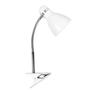 Candeeiro de mesa SICION 1xE27 com mola A.40xD.10,5cm branco