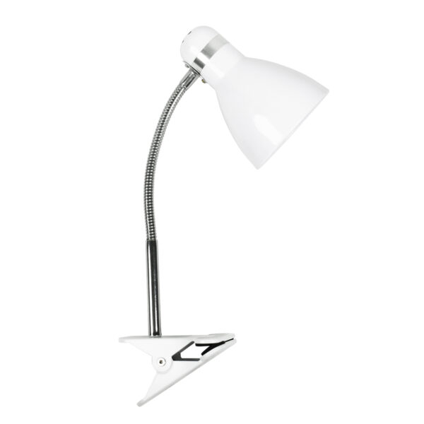 Candeeiro de mesa SICION 1xE27 com mola A.40xD.10,5cm branco
