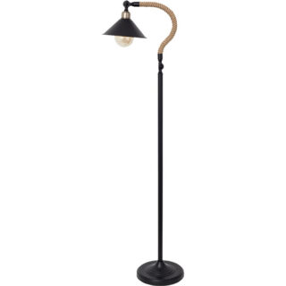 Candeeiro de pé SOGA 1xE27 C.25,5xL.47xAlt.144cm Corda castanho