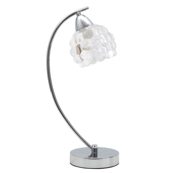 Candeeiro de mesa TULIPA GLASS 1xE14 Alt.41,6cm cromado
