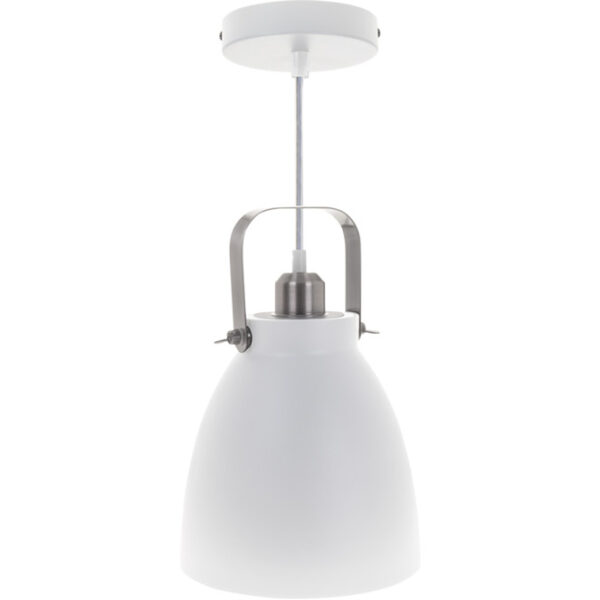 Suspensão GETTING 1xE27 Alt.Reg.xD.21,5cm Branco/Cromado