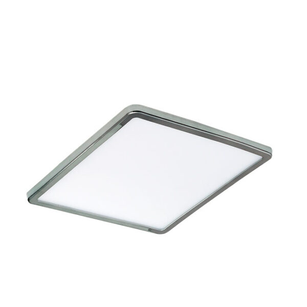 Foco de encastrar PROVIDENCIA quadrado 1x8W LED 586lm 5500K C.11,8xL.11,8xAlt.1cm alumínio cromado