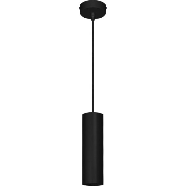 Suspensão HERMIONE 1xGU10 Alt.Reg.xD.6cm Preto