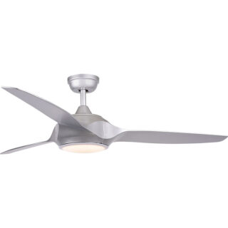 Ventoinha tecto NARAI 3 palas 1x18W LED 1600lm 4500K Alt.38xD.132cm Prata