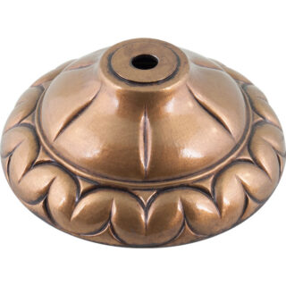 Tampa de centro/Bobeche D.11cm com 1 furo central, em zamak oxidado