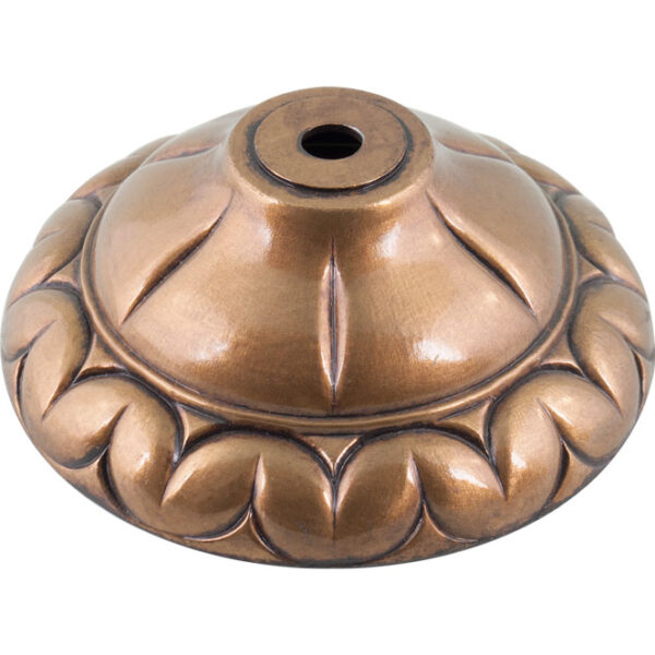 Tampa de centro/Bobeche D.11cm com 1 furo central, em zamak oxidado