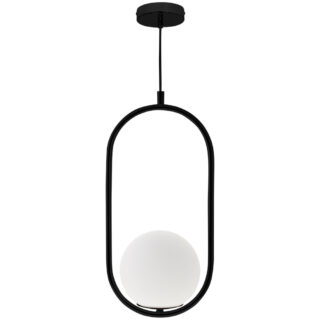 Suspensão AIMEE 1xE27 Alt.Reg.xD.20cm Preto