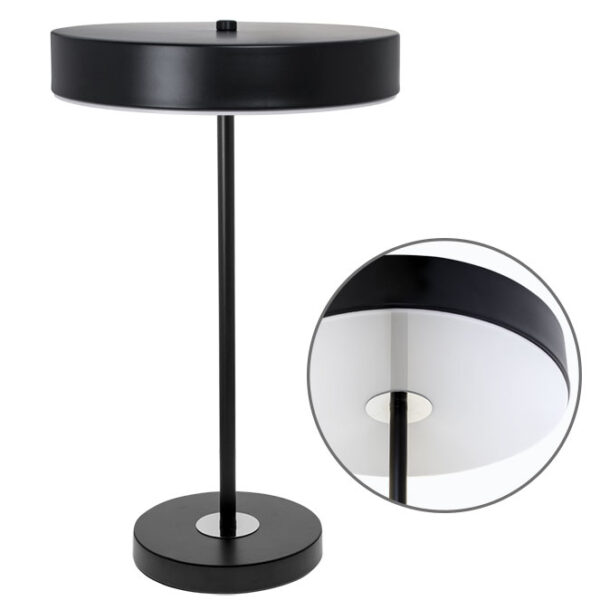 Candeeiro de mesa AINOA 1x18W LED 1980lm 3000K Alt.50xD.30cm preto