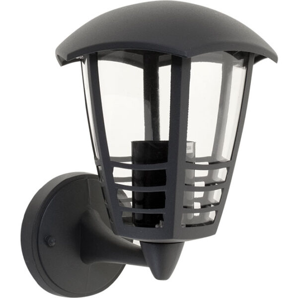 Aplique TERVA IP44 1xE27 C.19xL.20xAlt.24cm antracite