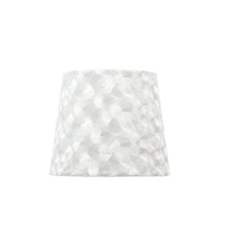 Abat-jour FATIMA redondo cónico com encaixe E27 Alt.16xD.20cm Branco