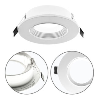 Aro de encastrar ONIRO redondo Alt.2,5xD.9cm policarbonato (PC) branco