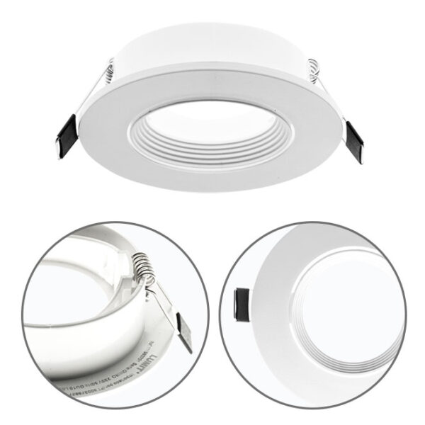 Aro de encastrar ONIRO redondo Alt.2,5xD.9cm policarbonato (PC) branco
