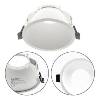 Aro de encastrar ONIRO redondo Alt.5,3xD.9,3cm policarbonato (PC) branco