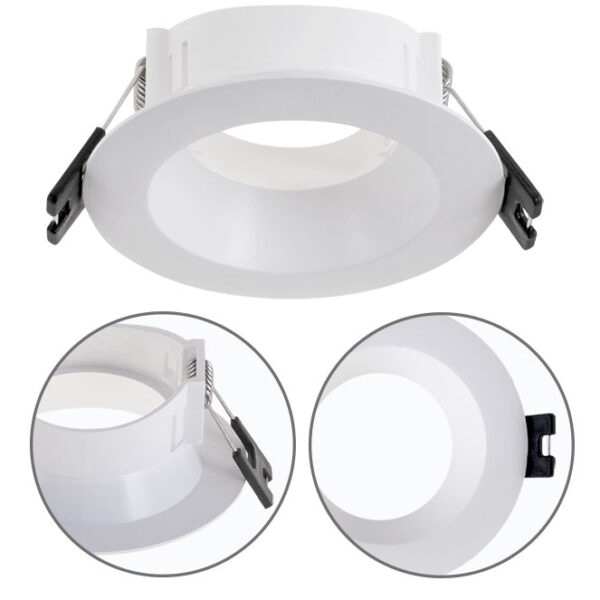 Aro de encastrar ONIRO redondo Alt.3,5xD.8,5cm policarbonato (PC) branco