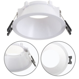 Aro de encastrar ONIRO redondo Alt.3,6xD.8,5cm policarbonato (PC) branco
