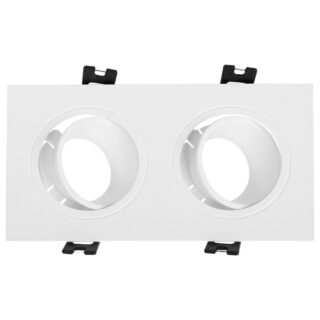 Aro de encastrar ONIRO 2xMR16 C.17,3xL.9,3xAlt.2,9cm policarbonato (PC) branco