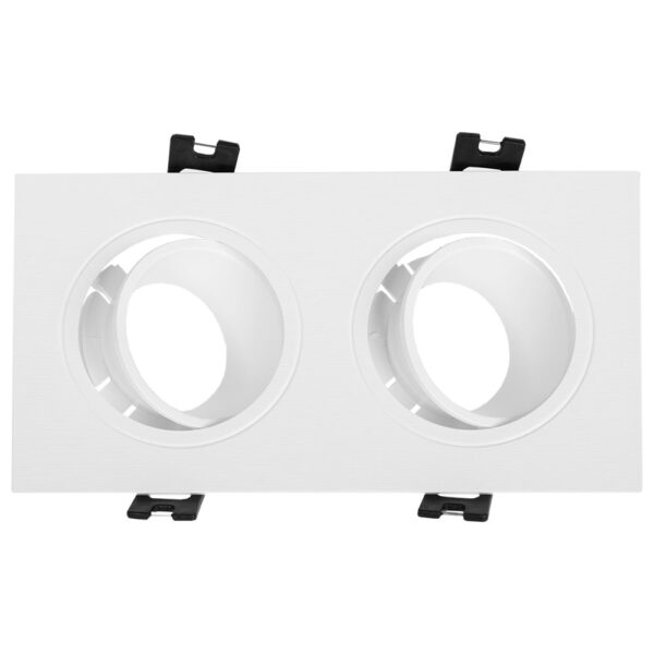Aro de encastrar ONIRO 2xMR16 C.17,3xL.9,3xAlt.2,9cm policarbonato (PC) branco