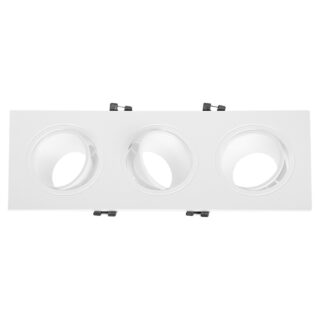 Aro de encastrar ONIRO 3xMR16 C.25,5xL.9,3xAlt.2,9cm policarbonato (PC) branco