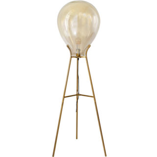 Candeeiro de pé ANAÍS 1xE27 Alt.143xD.50cm cor conhac