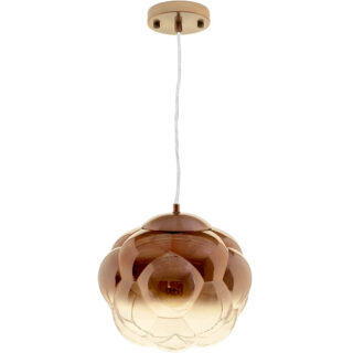 Suspensão ZOE 1xE27 Alt.Reg.xD.25cm Cobre