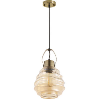 Suspensão ZULAIA 1xE27 Alt.Reg.xD.20cm Bronze