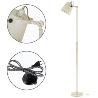 Candeeiro de pé MORGANA 1xE14 Alt.150xD.33cm Branco