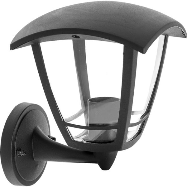 Aplique ZOIO IP44 1xE27 C.17xL.20xAlt.22cm preto