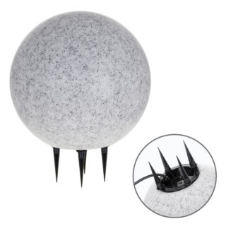 Bola de luz com espigão BONINA IP65 1xE27 Alt.37xD.30cm cor granito